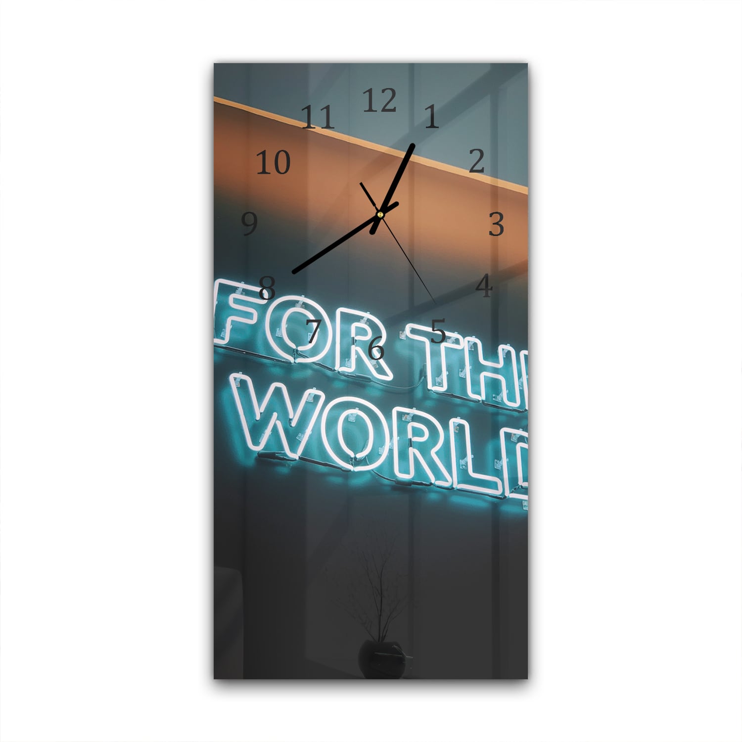 Wandklok 30x60  - Gehard Glas - For the World