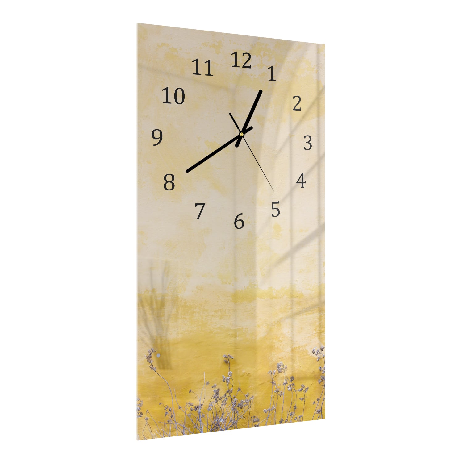 Wandklok 30x60  - Gehard Glas - Waterverf op Muur