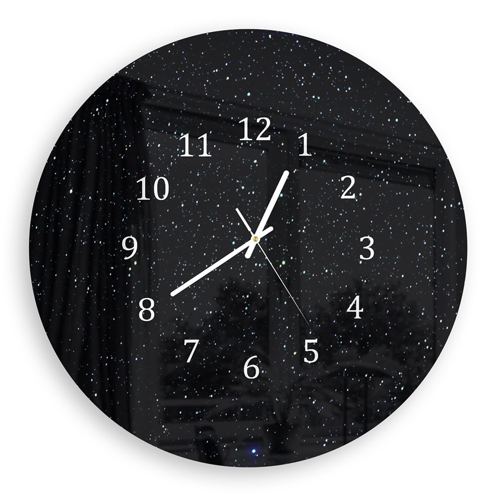 Wandklok Rond 30cm - Gehard Glas - Sterrenhemel