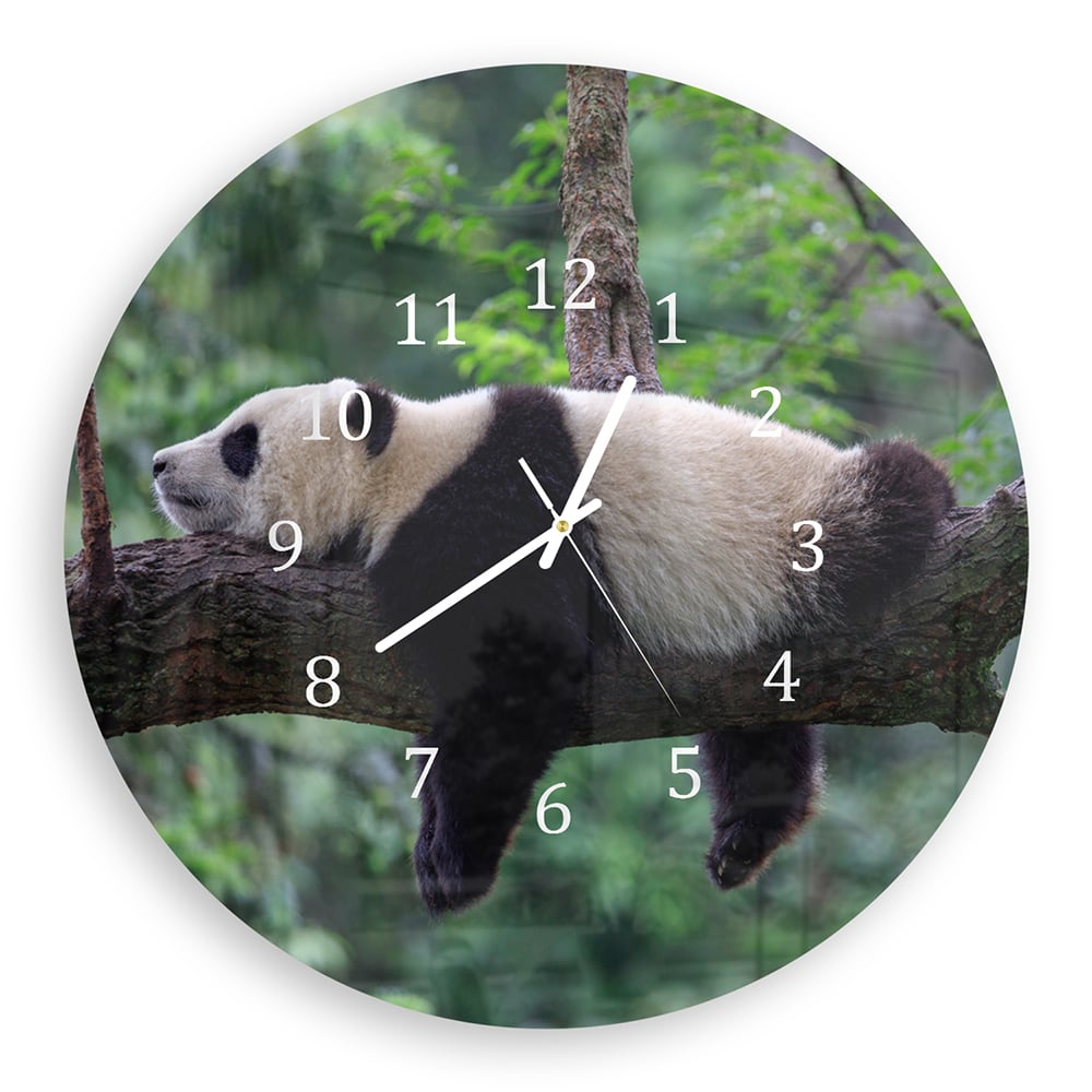 Wandklok Rond 30cm - Gehard Glas - Panda