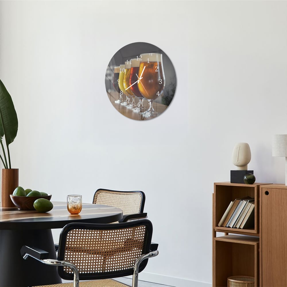 Wandklok Rond 30cm - Gehard Glas - Verschillende Bieren