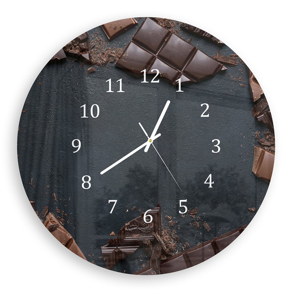 Wandklok Rond 30cm - Gehard Glas - Chocolade