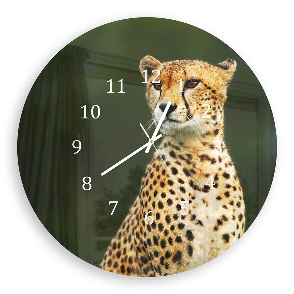 Wandklok Rond 30cm - Gehard Glas - Wilde Cheetah