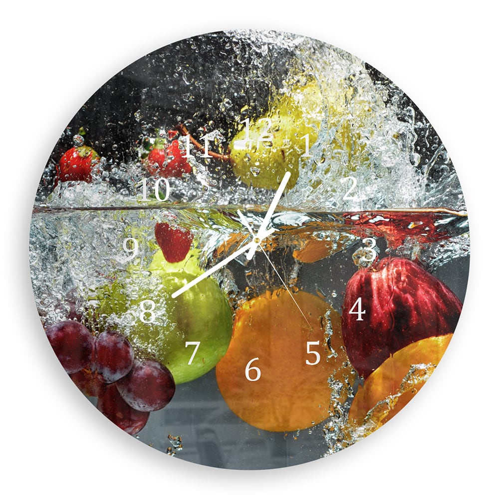 Wandklok Rond 30cm - Gehard Glas - Fruit Splash