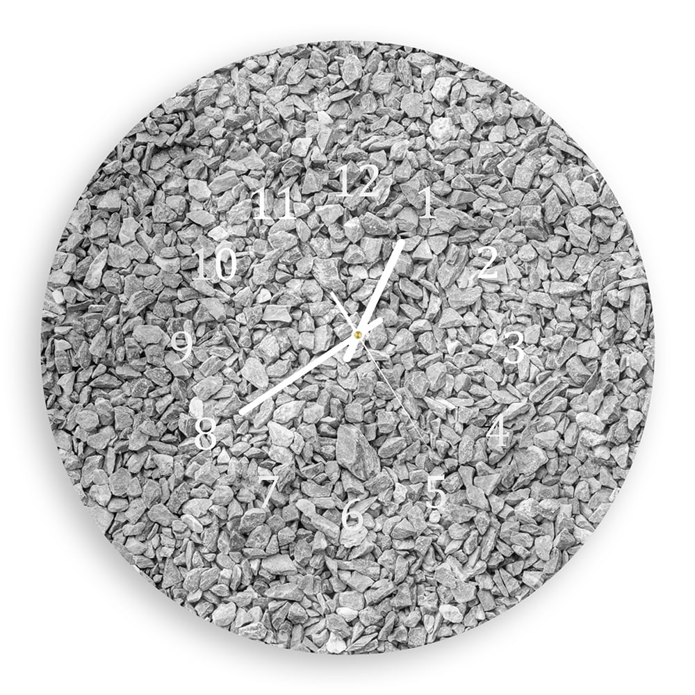 Wandklok Rond 30cm - Gehard Glas - Grijs Grind