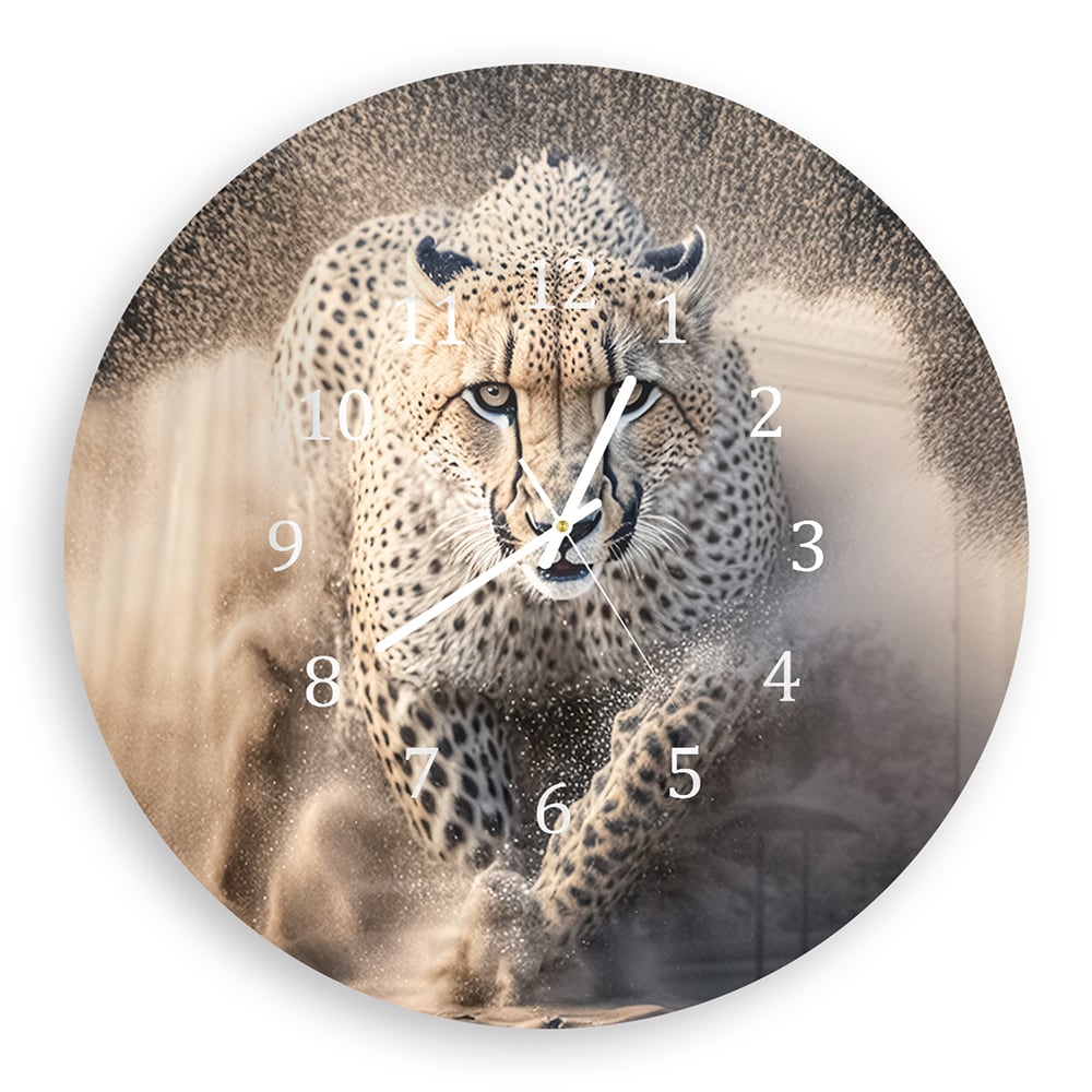 Wandklok Rond 30cm - Gehard Glas - Cheetah