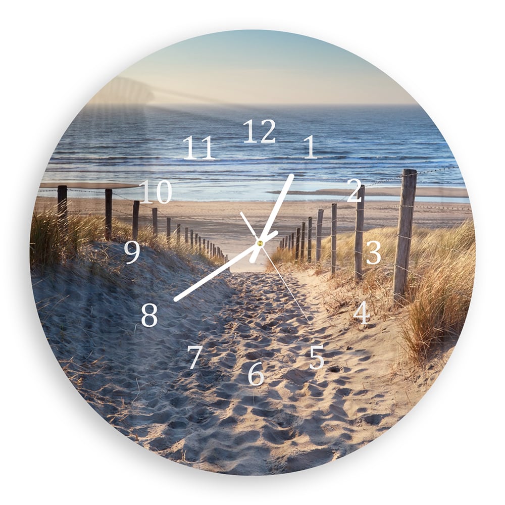 Wandklok Rond 30cm - Gehard Glas - Pad naar de Noordzee