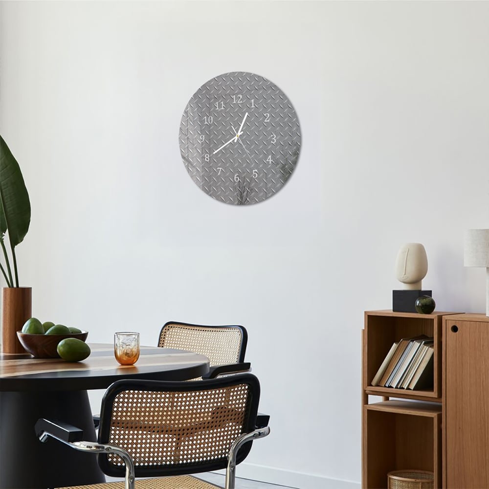 Wandklok Rond 30cm - Gehard Glas - Traanplaat Textuur