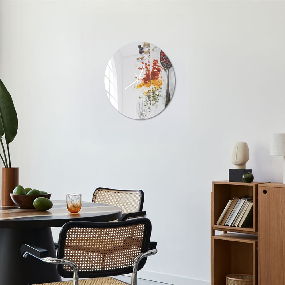 Wandklok Rond 30cm - Gehard Glas - Specerijenpalet