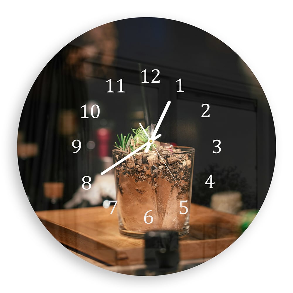 Wandklok Rond 30cm - Gehard Glas - Exotische Drank