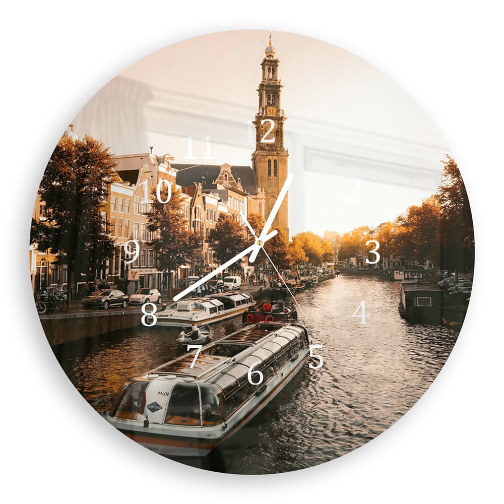 Wandklok Rond 30cm - Gehard Glas - Amsterdamse Herfst