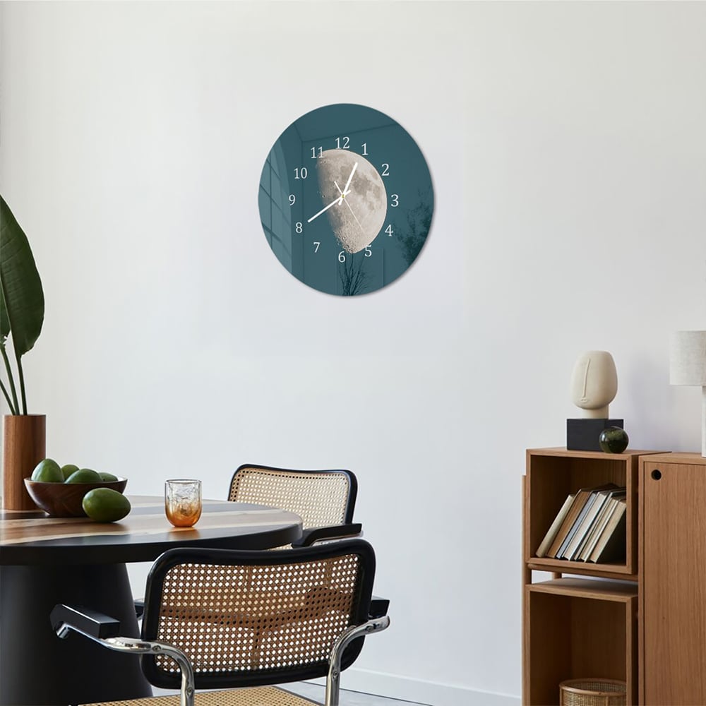 Wandklok Rond 30cm - Gehard Glas - Halve Maan