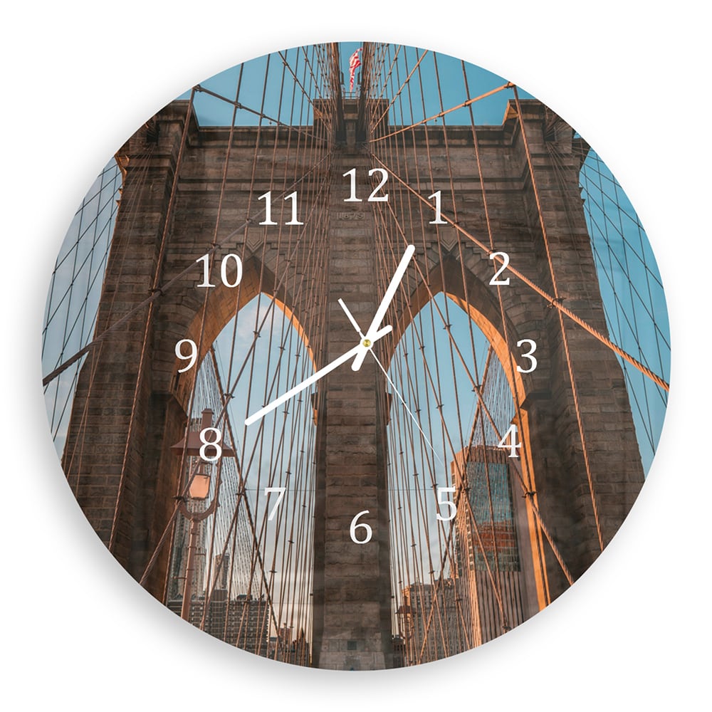 Wandklok Rond 30cm - Gehard Glas - Brooklyn Bridge