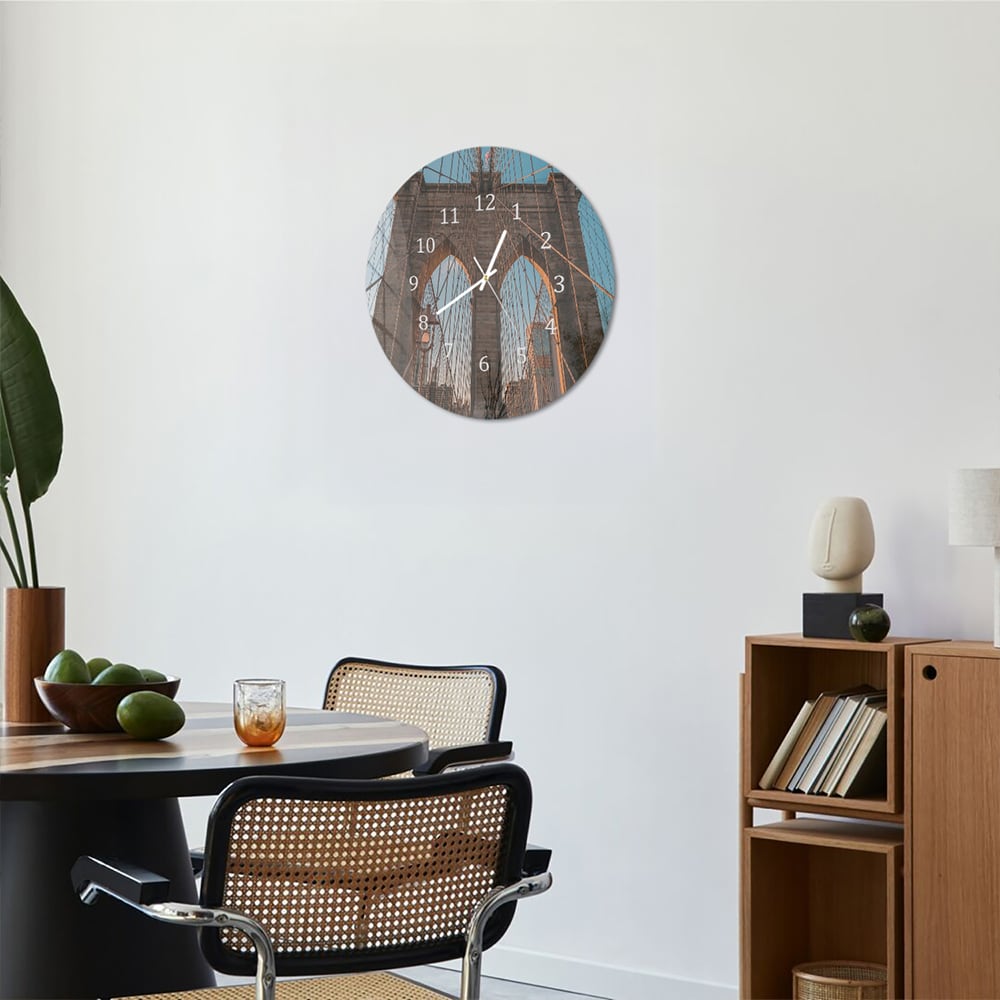 Wandklok Rond 30cm - Gehard Glas - Brooklyn Bridge