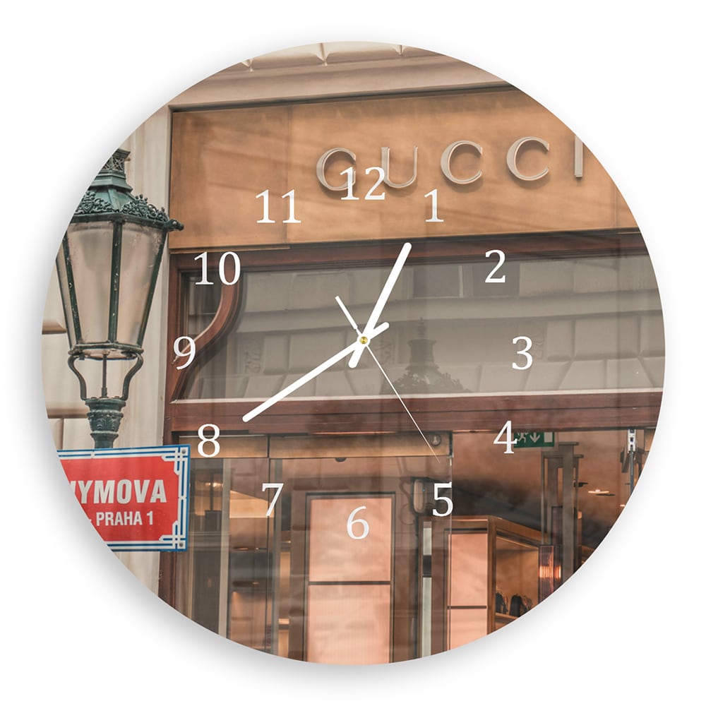 Wandklok Rond 30cm - Gehard Glas - Gucci Winkel Front