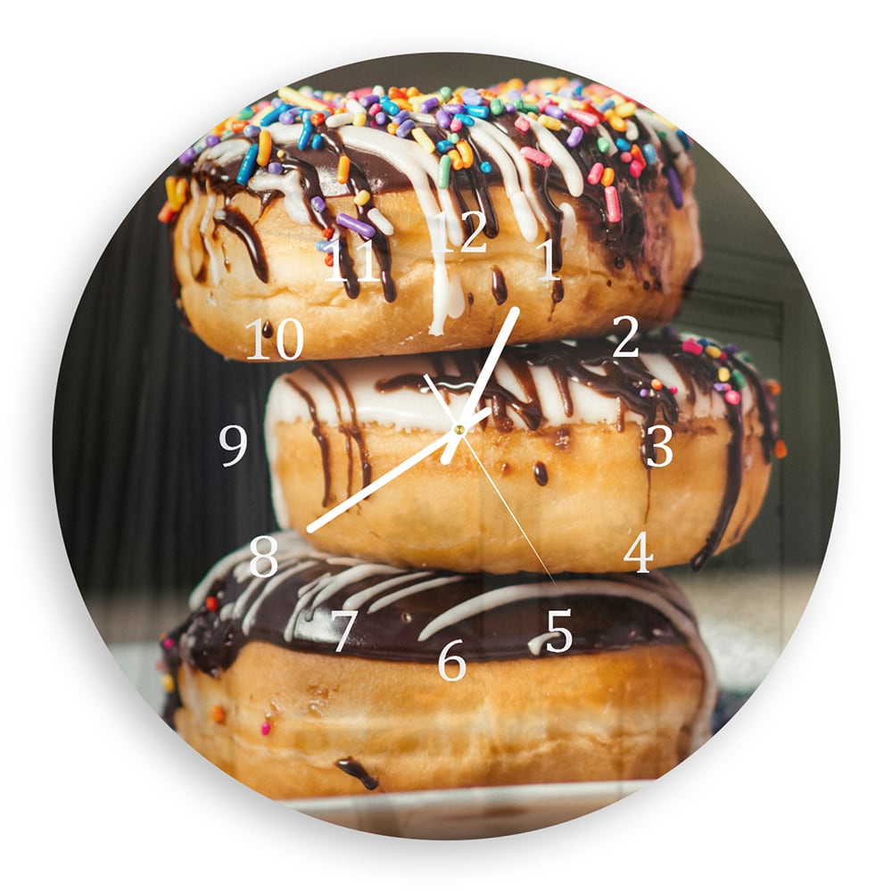 Wandklok Rond 30cm - Gehard Glas - Donuts