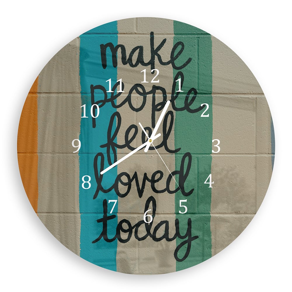 Wandklok Rond 30cm - Gehard Glas - Make People Feel Loved Today