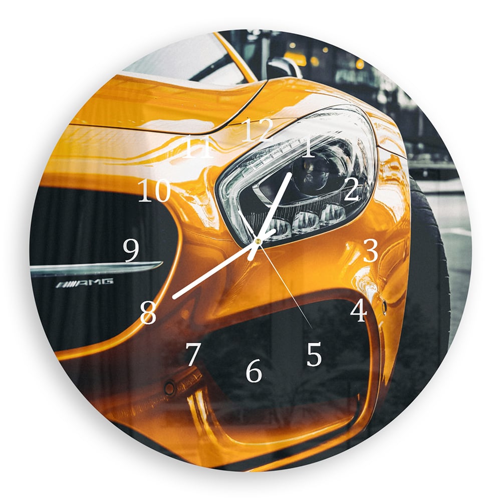 Wandklok Rond 30cm - Gehard Glas - Mercedes SLS AMG