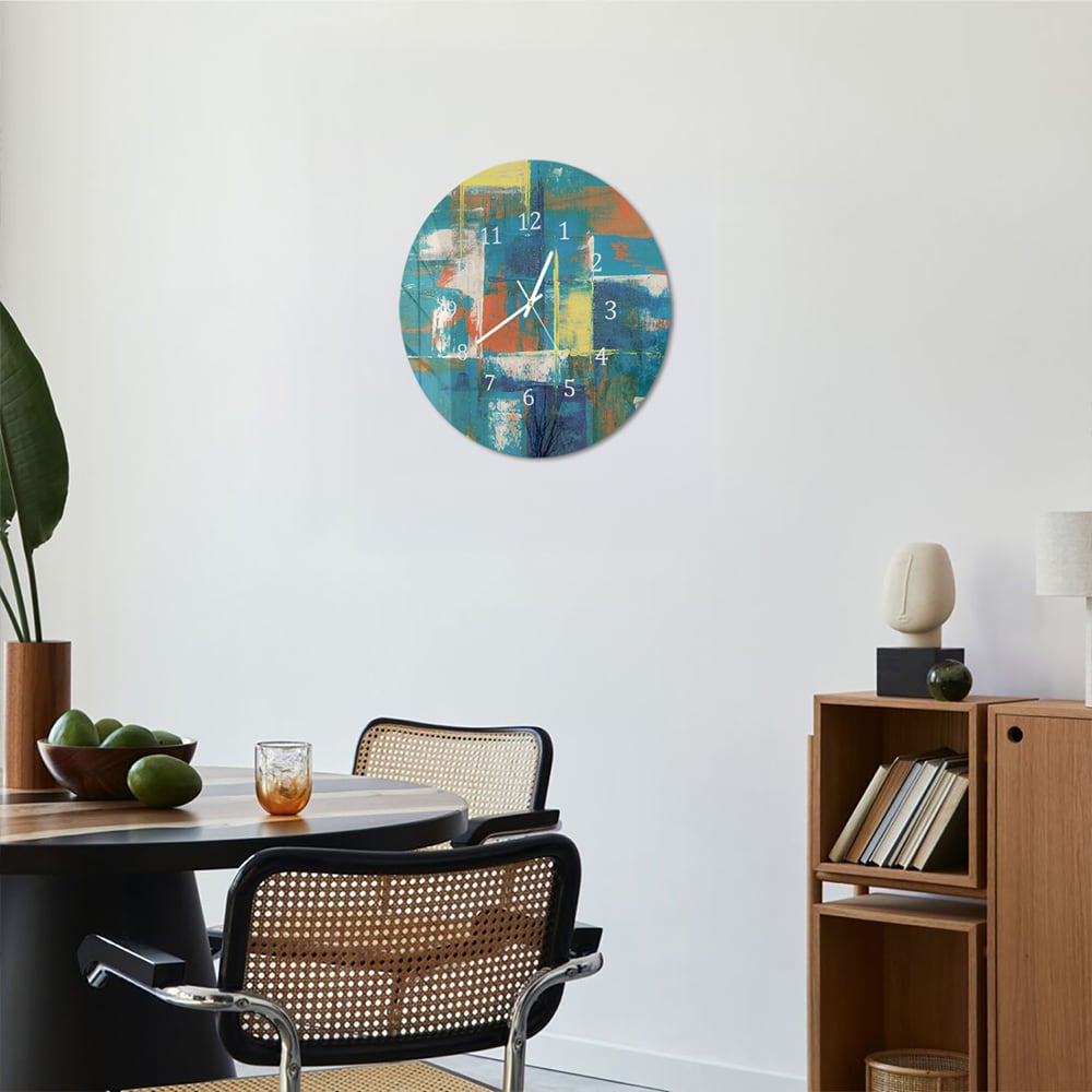 Wandklok Rond 30cm - Gehard Glas - Abstract Canvas