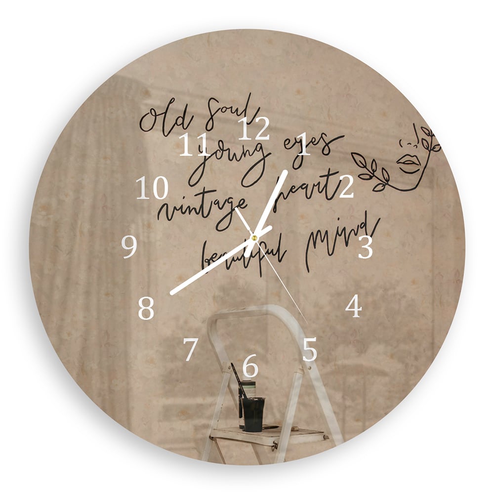 Wandklok Rond 30cm - Gehard Glas - Quote op de Muur