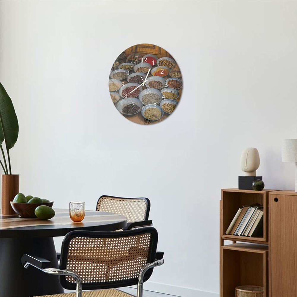 Wandklok Rond 30cm - Gehard Glas - Oosterse Specerijenmarkt