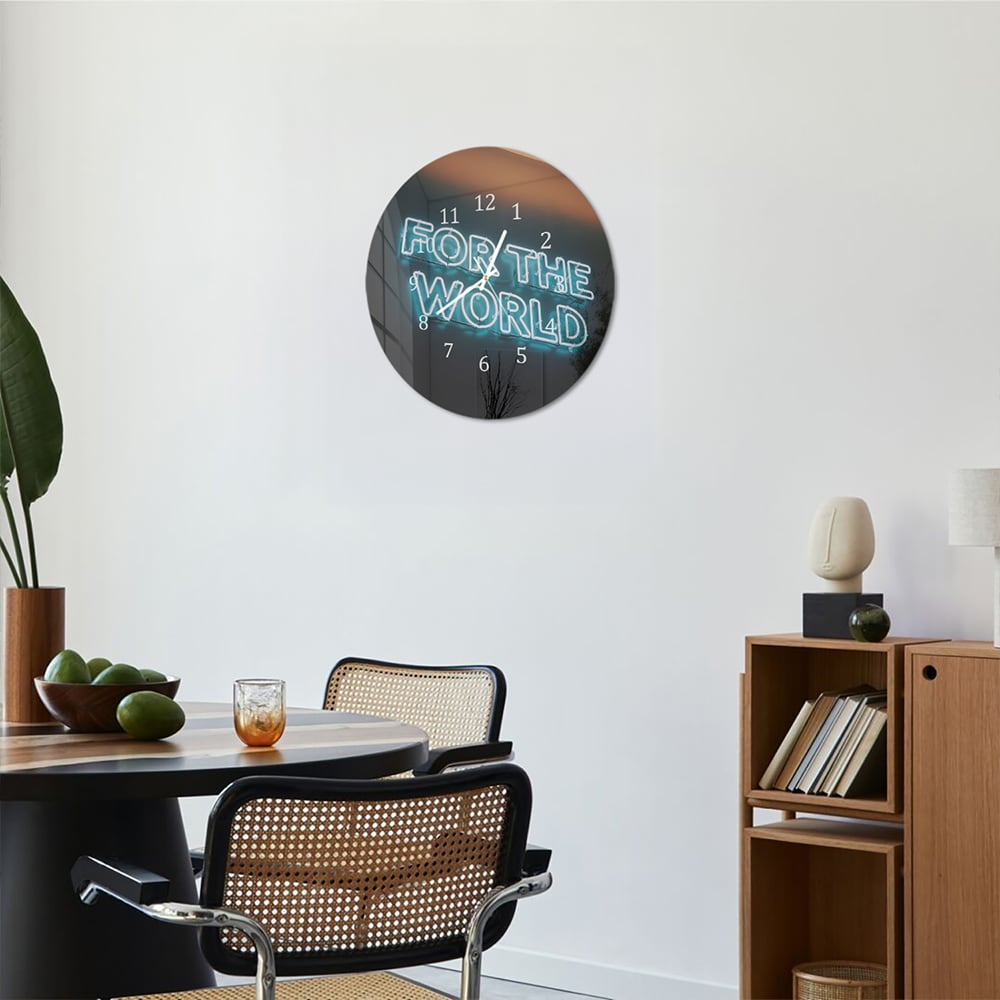 Wandklok Rond 30cm - Gehard Glas - For the World