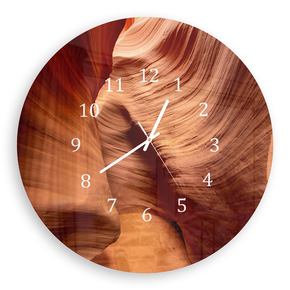 Wandklok Rond 30cm - Gehard Glas - Diep in de Antelope Canyon