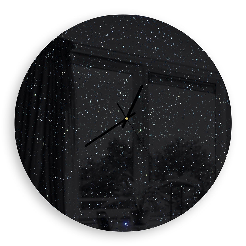 Wandklok Rond 30cm - Gehard Glas - Sterrenhemel