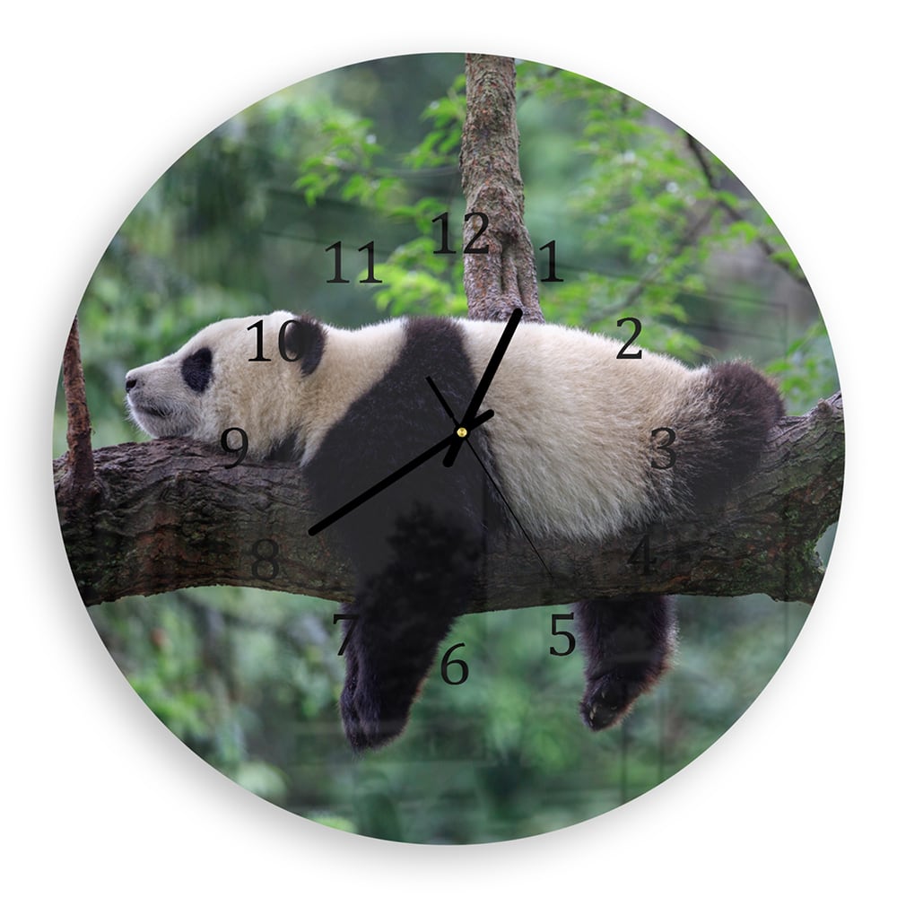 Wandklok Rond 30cm - Gehard Glas - Panda