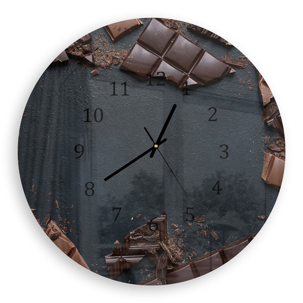 Wandklok Rond 30cm - Gehard Glas - Chocolade