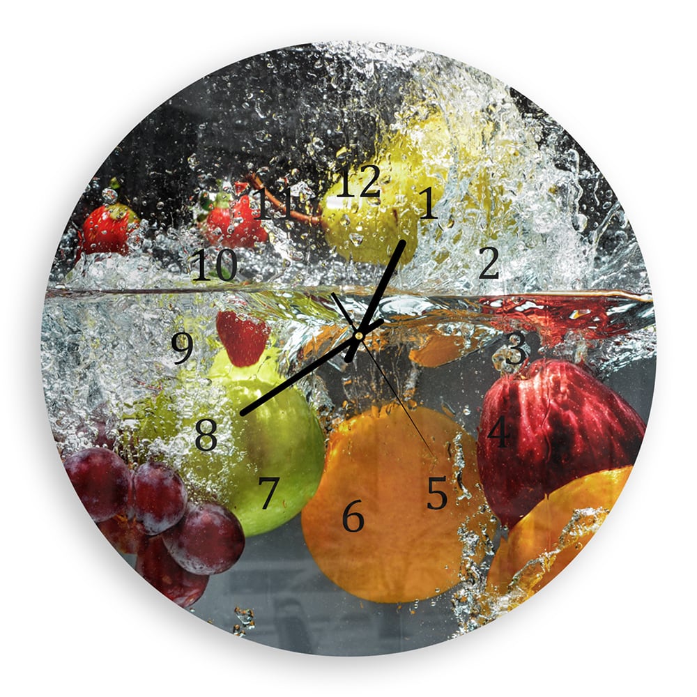 Wandklok Rond 30cm - Gehard Glas - Fruit Splash