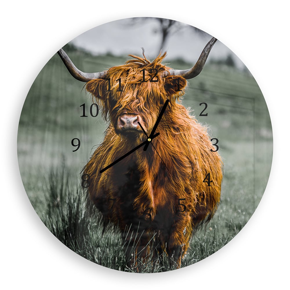 Wandklok Rond 30cm - Gehard Glas - Schotse Hooglander