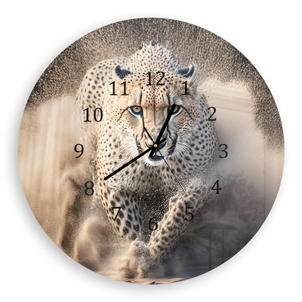 Wandklok Rond 30cm - Gehard Glas - Cheetah