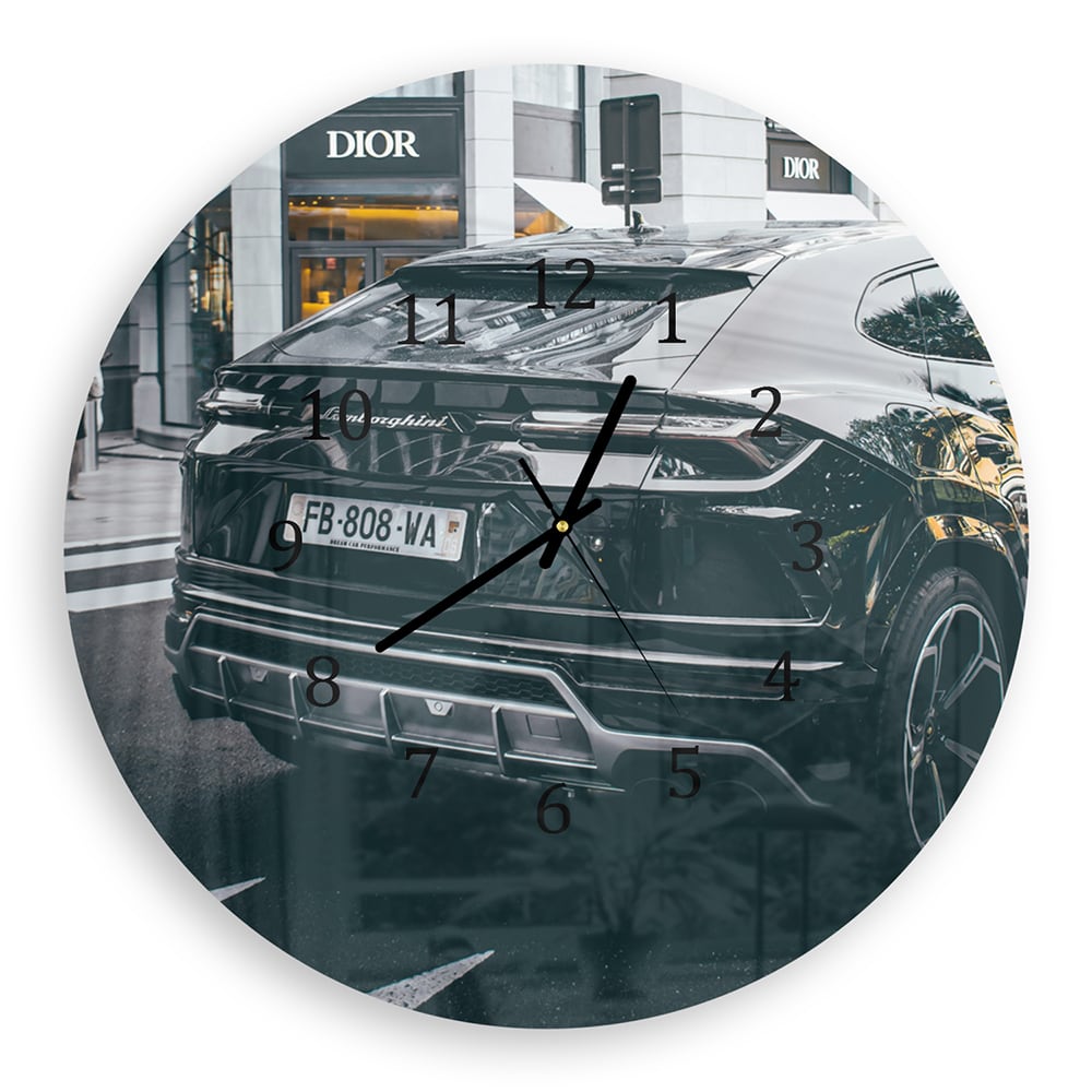 Wandklok Rond 30cm - Gehard Glas - Lamborghini voor Dior Winkel