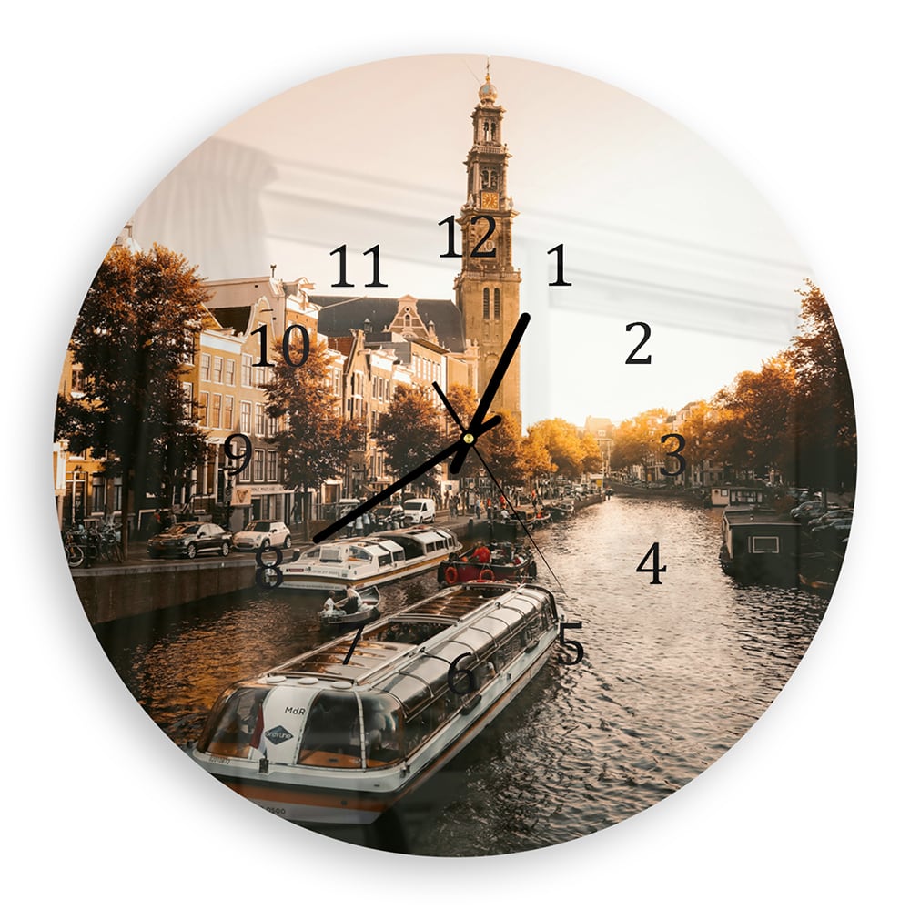 Wandklok Rond 30cm - Gehard Glas - Amsterdamse Herfst