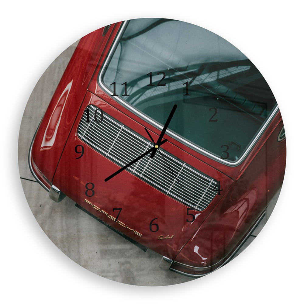 Wandklok Rond 30cm - Gehard Glas - Porsche 911