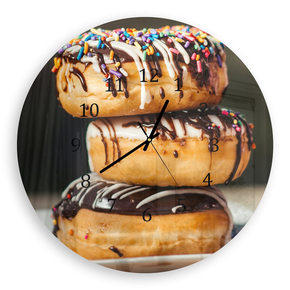 Wandklok Rond 30cm - Gehard Glas - Donuts