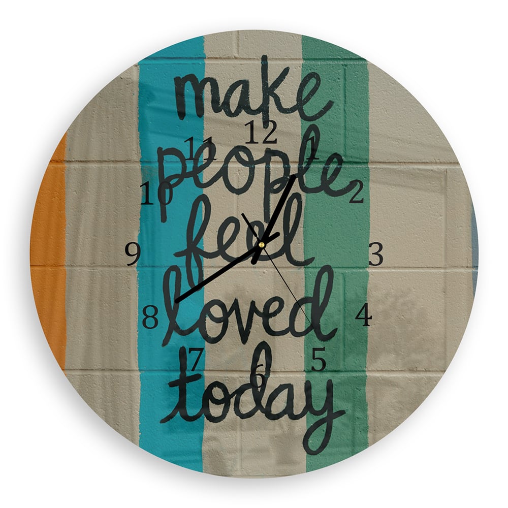 Wandklok Rond 30cm - Gehard Glas - Make People Feel Loved Today