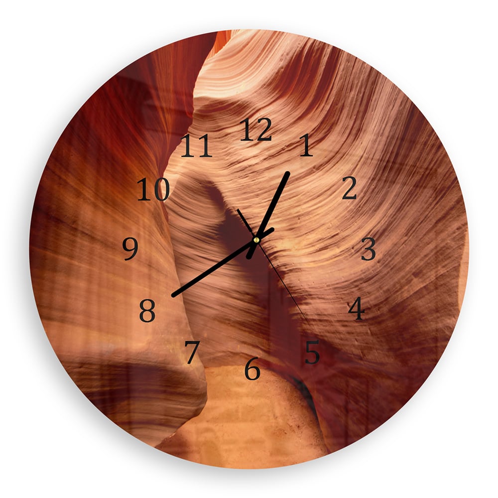 Wandklok Rond 30cm - Gehard Glas - Diep in de Antelope Canyon