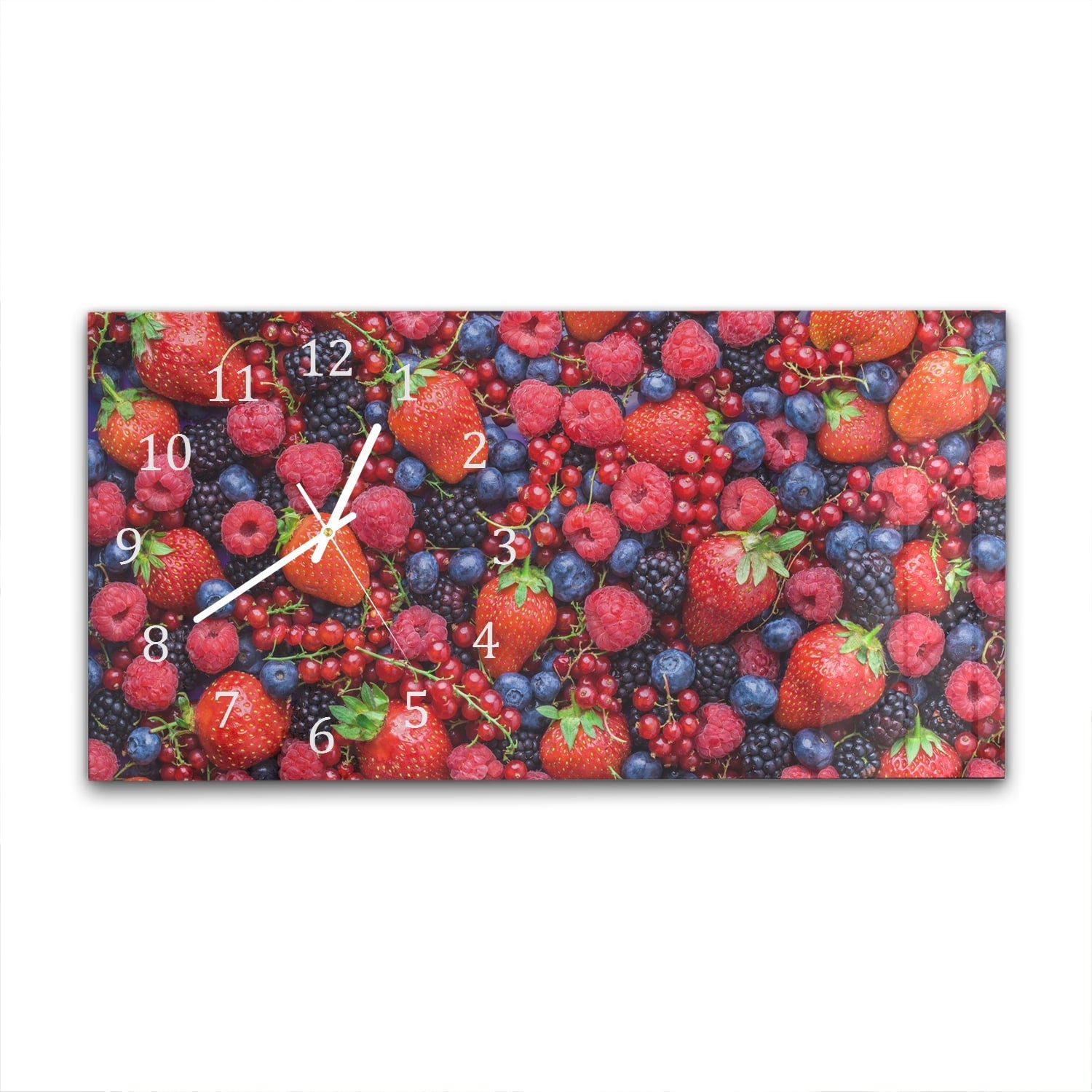 Wandklok 60x30 - Gehard Glas - Zomerfruit