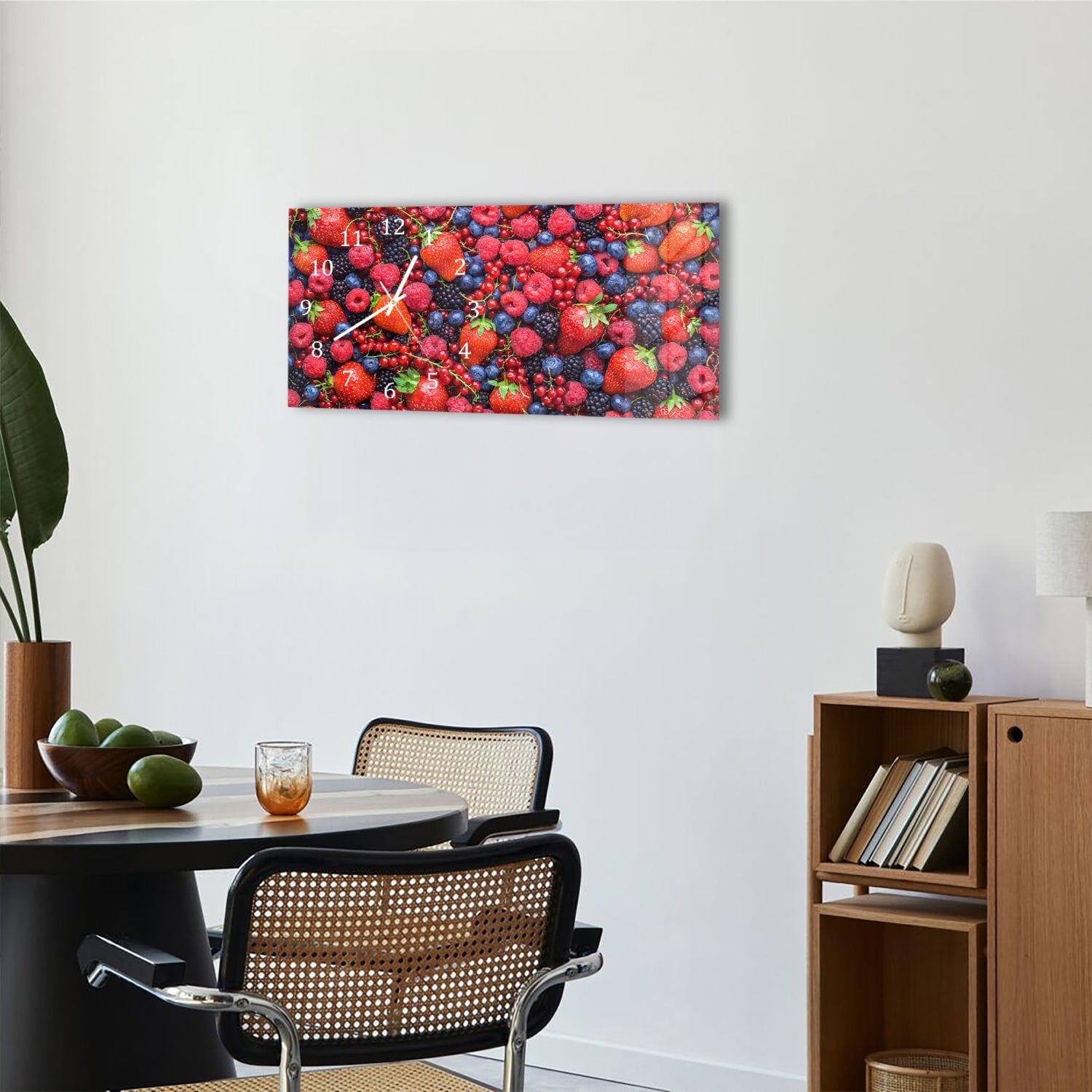 Wandklok 60x30 - Gehard Glas - Zomerfruit