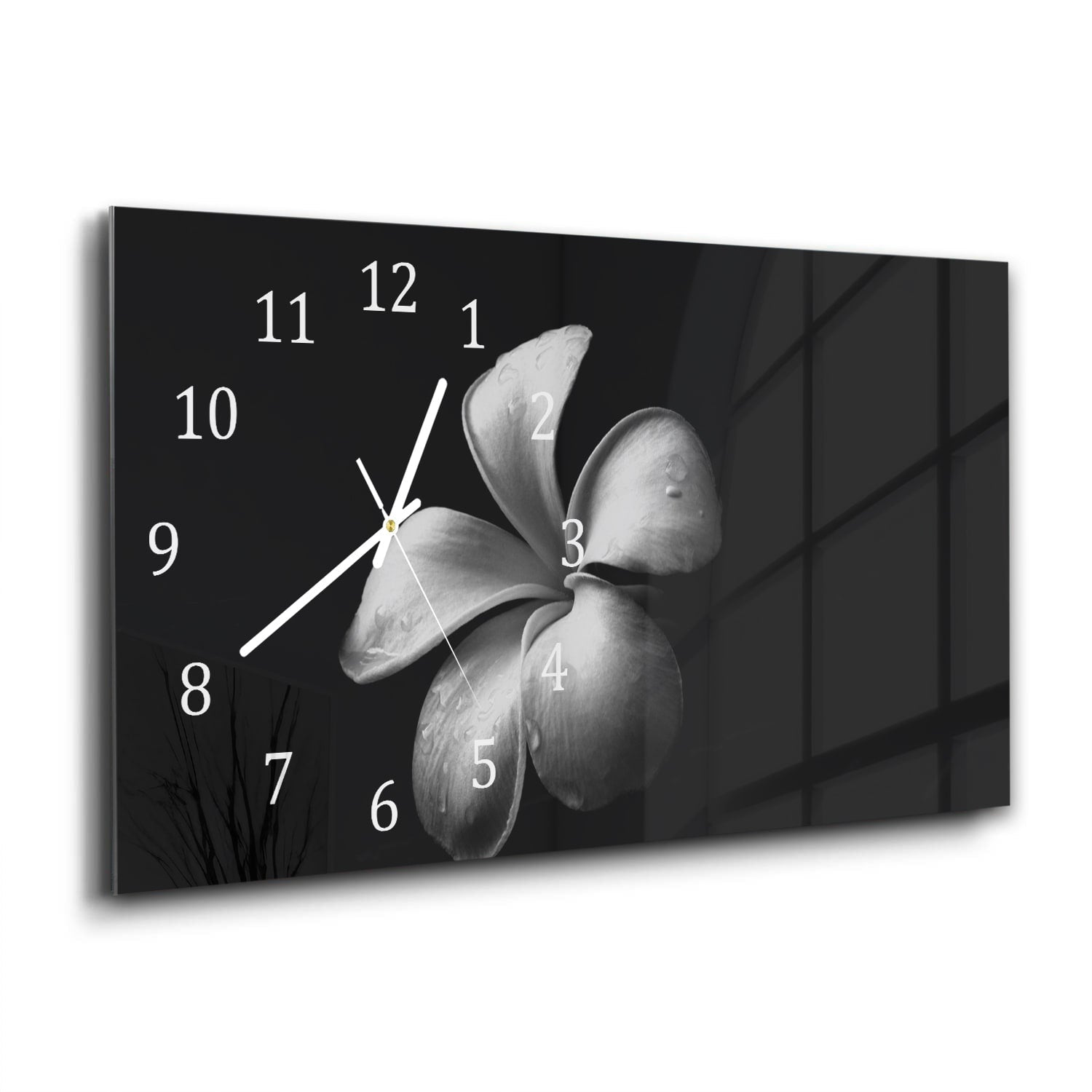 Wandklok 60x30 - Gehard Glas - Plumeria