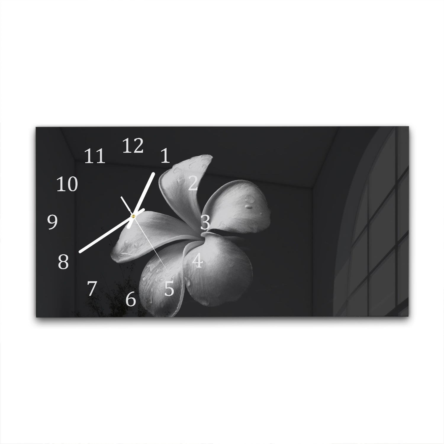 Wandklok 60x30 - Gehard Glas - Plumeria