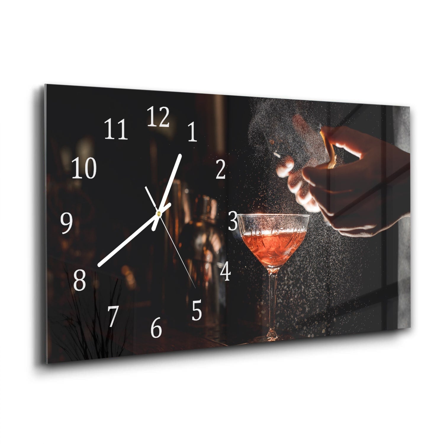 Wandklok 60x30 - Gehard Glas - Elegante Cocktail