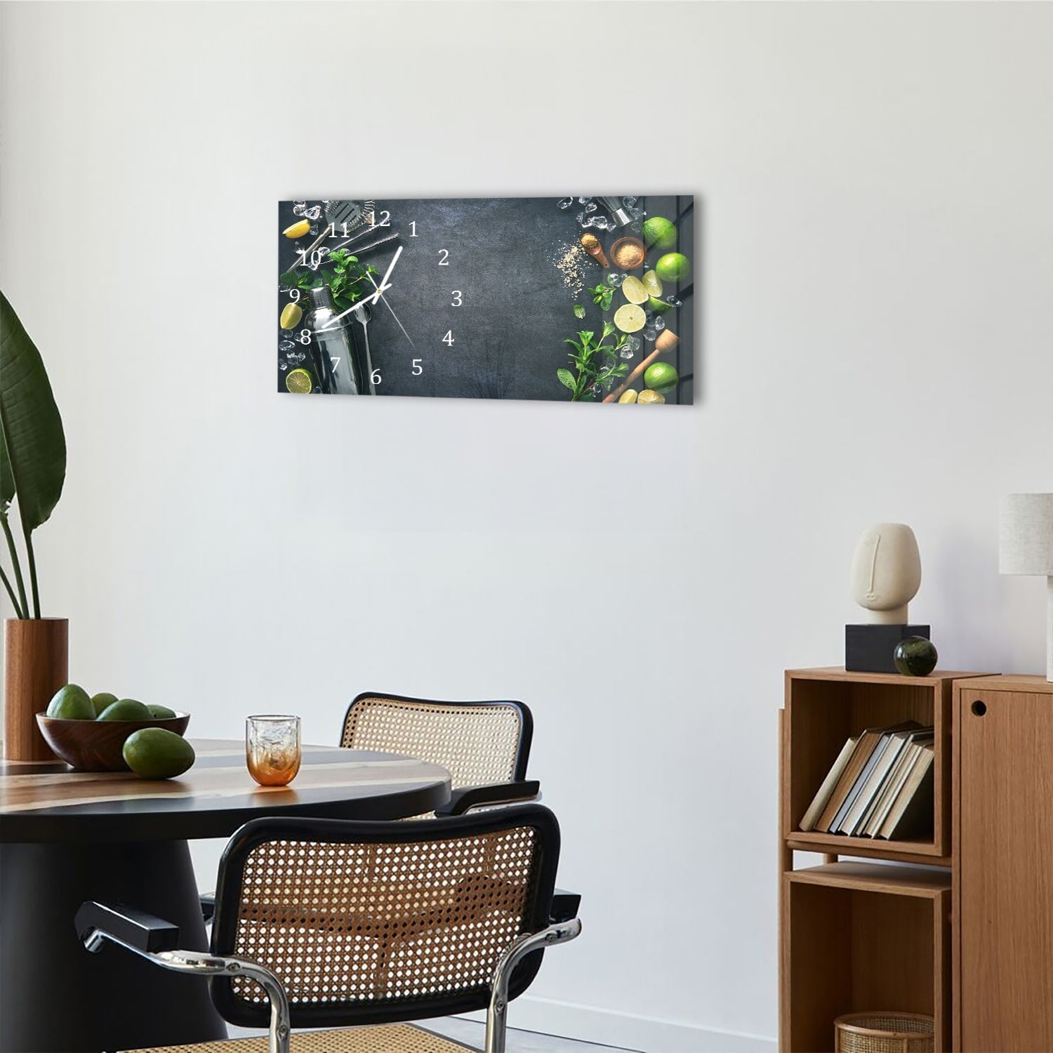 Wandklok 60x30 - Gehard Glas - Cocktailbereiding