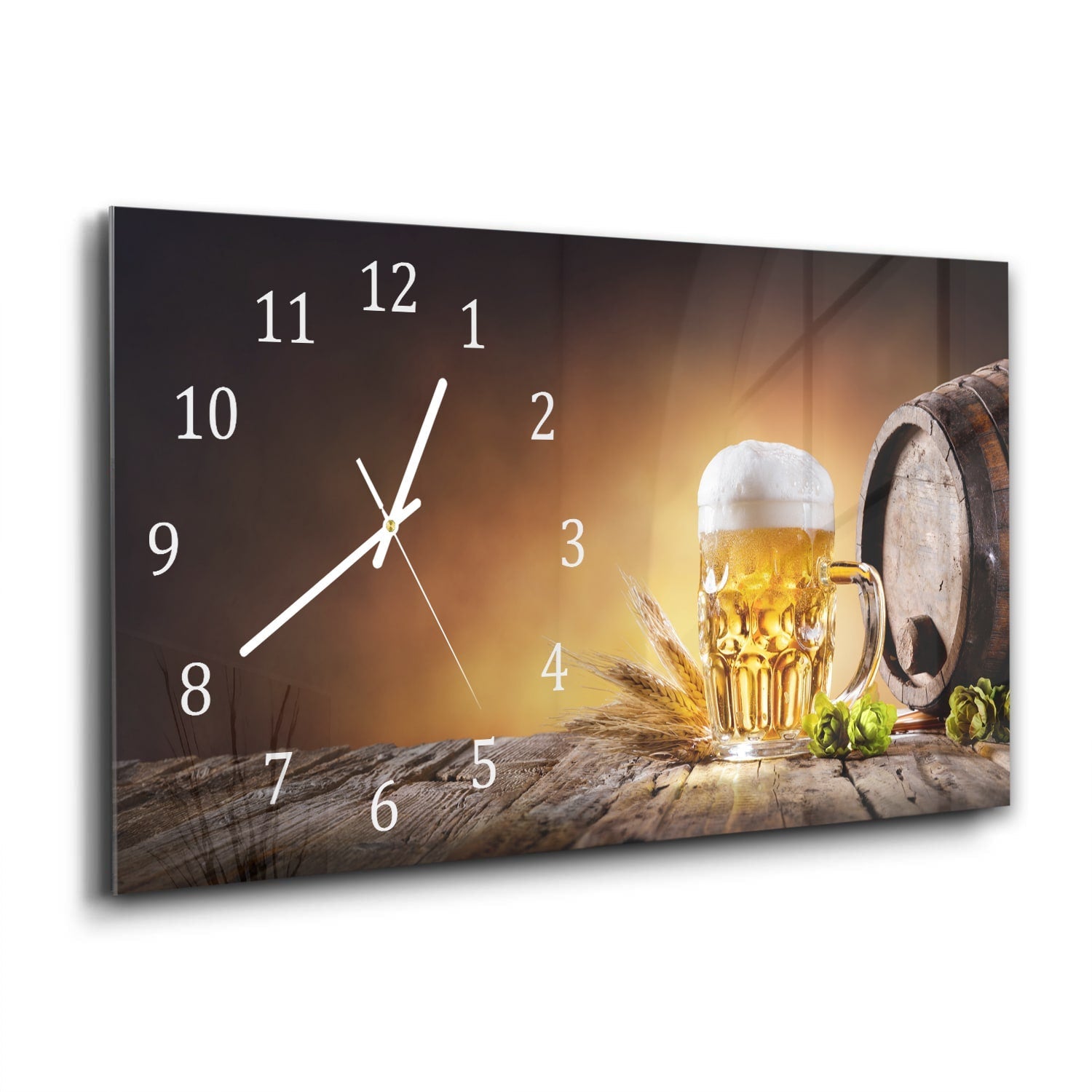 Wandklok 60x30 - Gehard Glas - Bier in het Vat