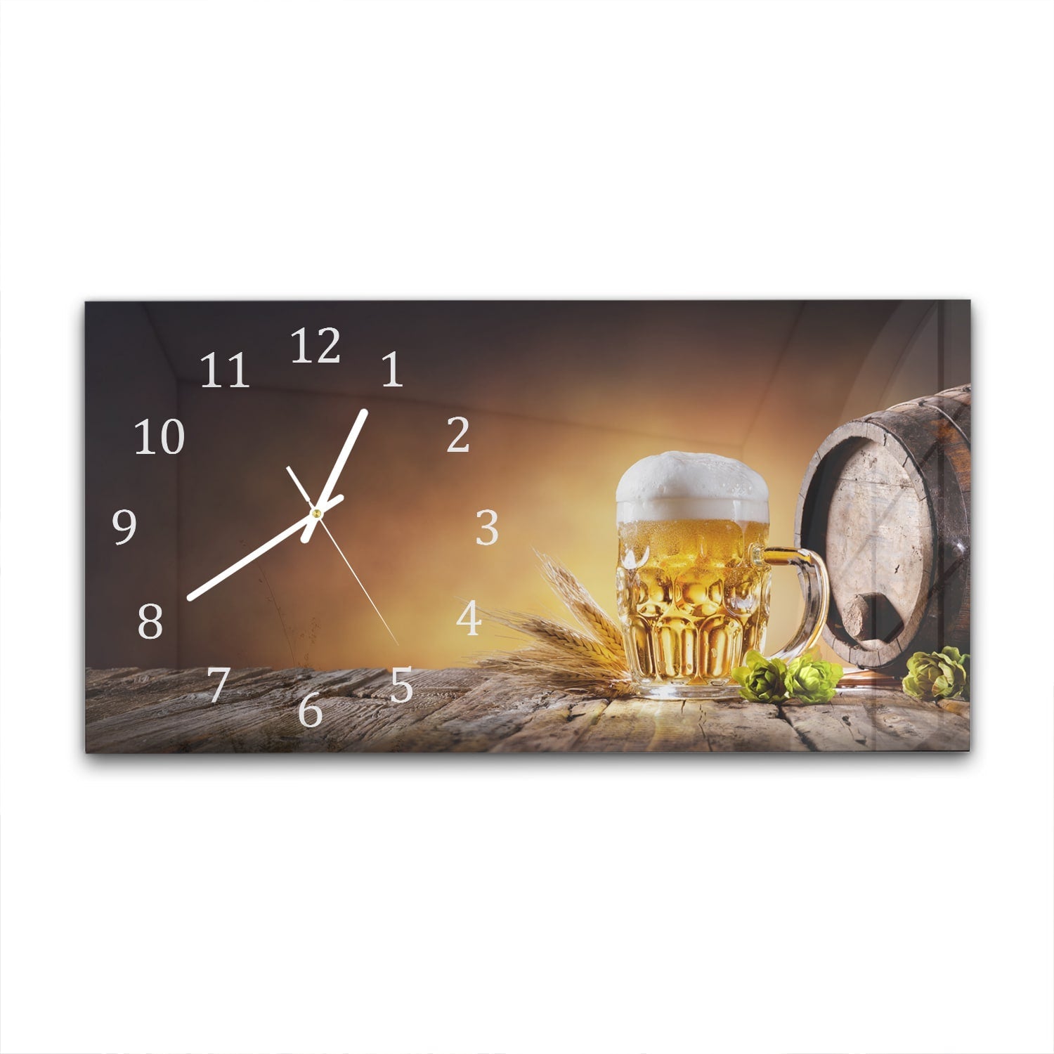 Wandklok 60x30 - Gehard Glas - Bier in het Vat