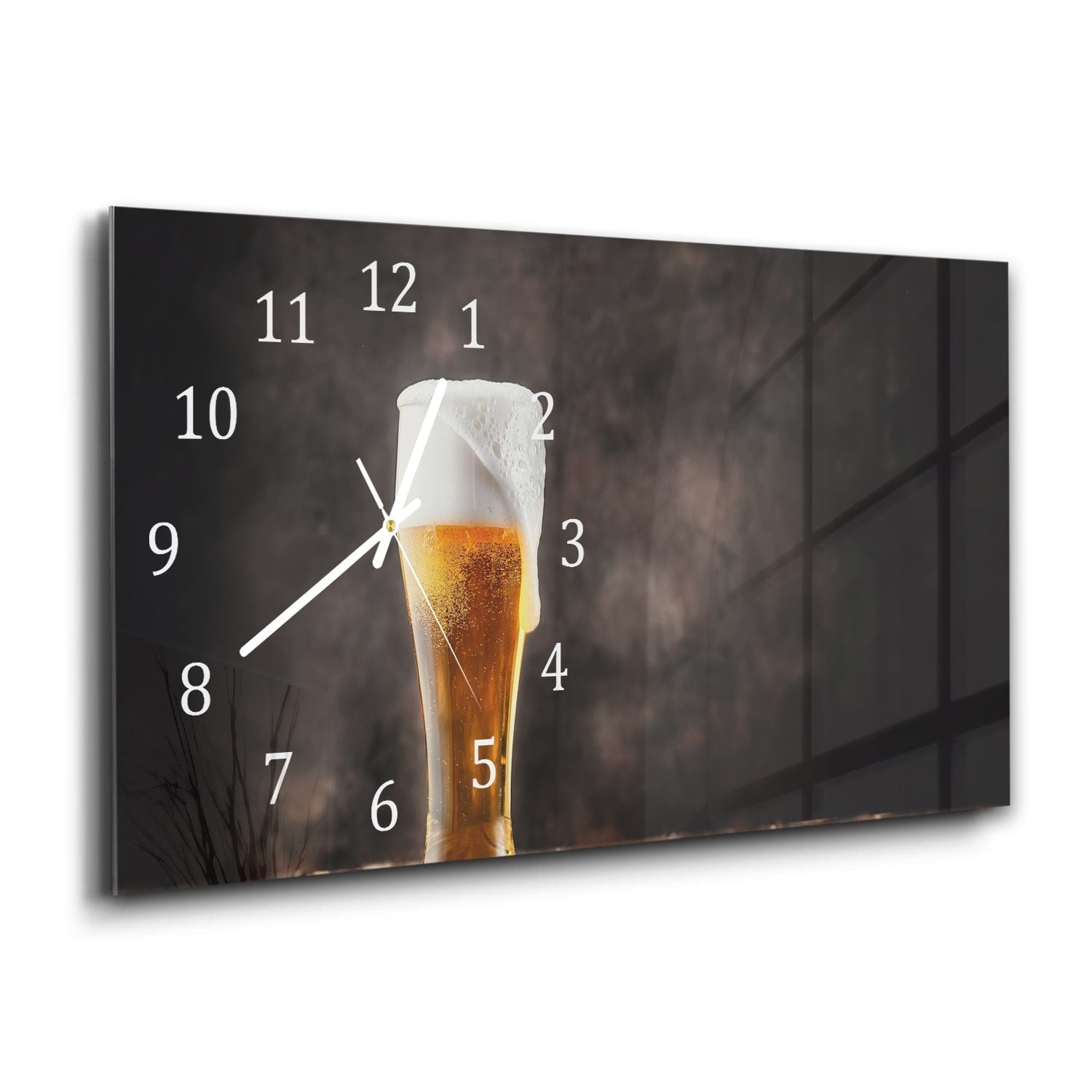 Wandklok 60x30 - Gehard Glas - Verfrissend Bier