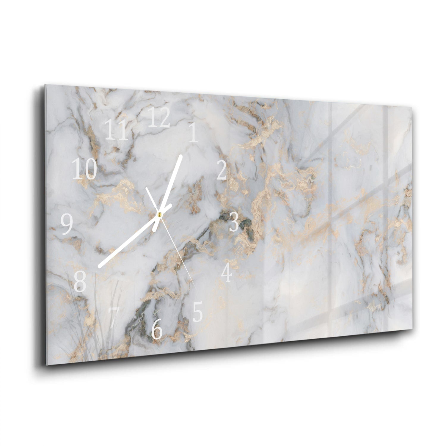 Wandklok 60x30 - Gehard Glas - Luxe Marmer