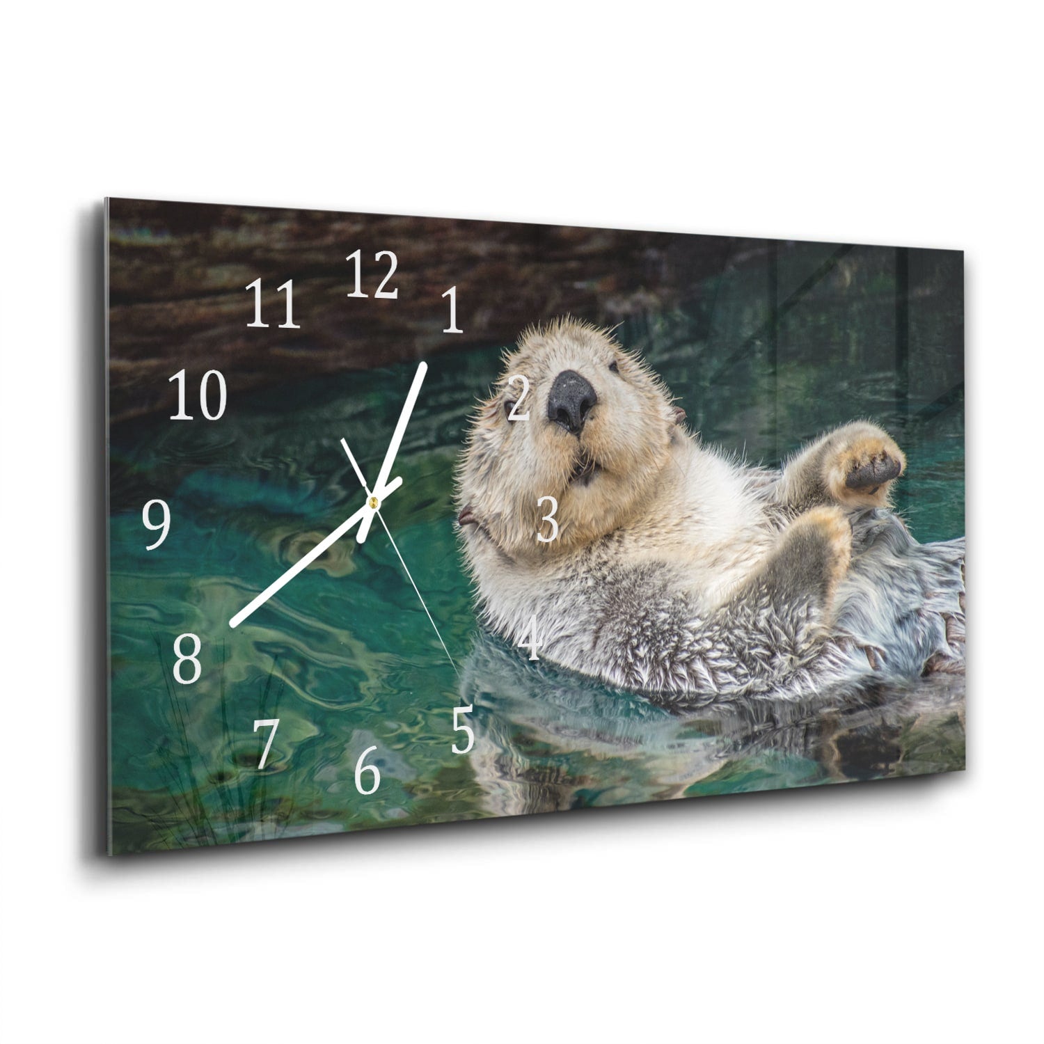 Wandklok 60x30 - Gehard Glas - Zeeotter